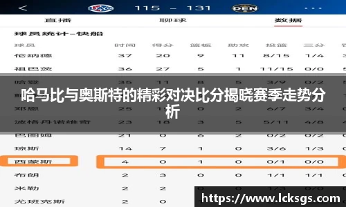 哈马比与奥斯特的精彩对决比分揭晓赛季走势分析